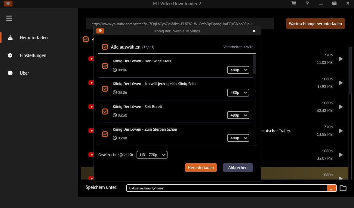 Video und Audio Downloader 2, Videos und Musik herunterladen von YouTube, ARD, ZDF Medietheken, kein Abo, Aktivierungscode per Email