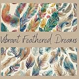  Vibrant Feathered Dreams: 25 Designs, 51 Double-Sided Scrapbook Paper Magic for Creative Crafters and Origami Enthusiasts - Premium Colors, 8.5 x 8.5 Inches