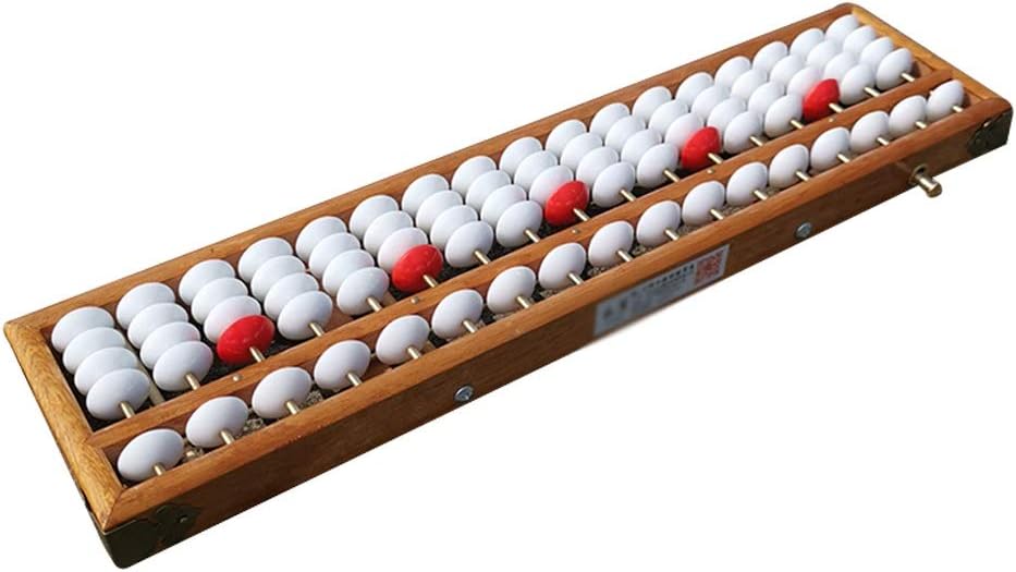 Counting Abacus Early Education Puzzle Abacus Pawnshop Multi-Function Abacus Bank Accounting Abacus (Color : White, Size : 35 * 8.8 * 2.2cm)
