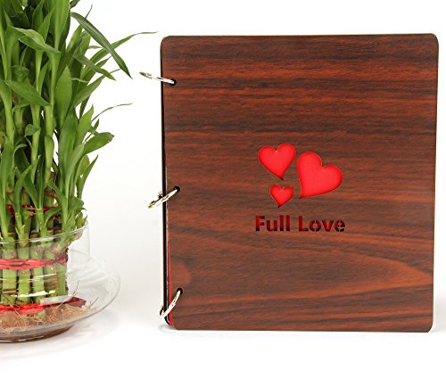 Image of Sehaz Artworks FullLove-9X8 80 Photos Wooden Photo Album for memorable Gift on Boyfriend Girlfriend Husband Wife Spouse Birthdays, Valentines day, Anniversary, Monthsary Cute Gift for couples