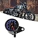 KIMISS 12V Universal Motorcycle Odometer,LED BacklightMotorcycle Dual Odometer Speedometer Gauge Kit Cafe Racer Motorcycle Speedometer mph