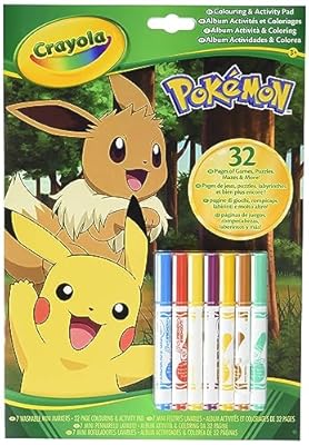 CRAYOLA - Libro Actividades Pokemon, 32 páginas para Colorear y 7 rotuladores Lavables, 04-2746G | Ya disponible en tu tienda friki favorita! En mundofriki.es!