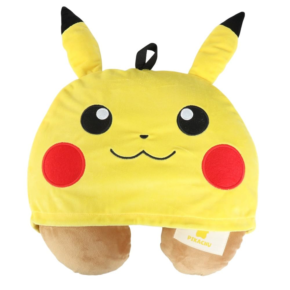 Amazon｜ポケモン フード付きネックピロー ピカチュウ イエロー