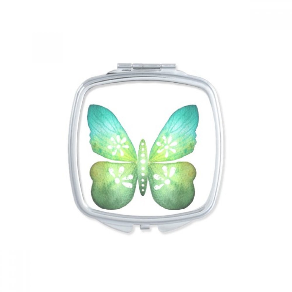 Miroir compact papillon bleu mignon et léger pour sac à main