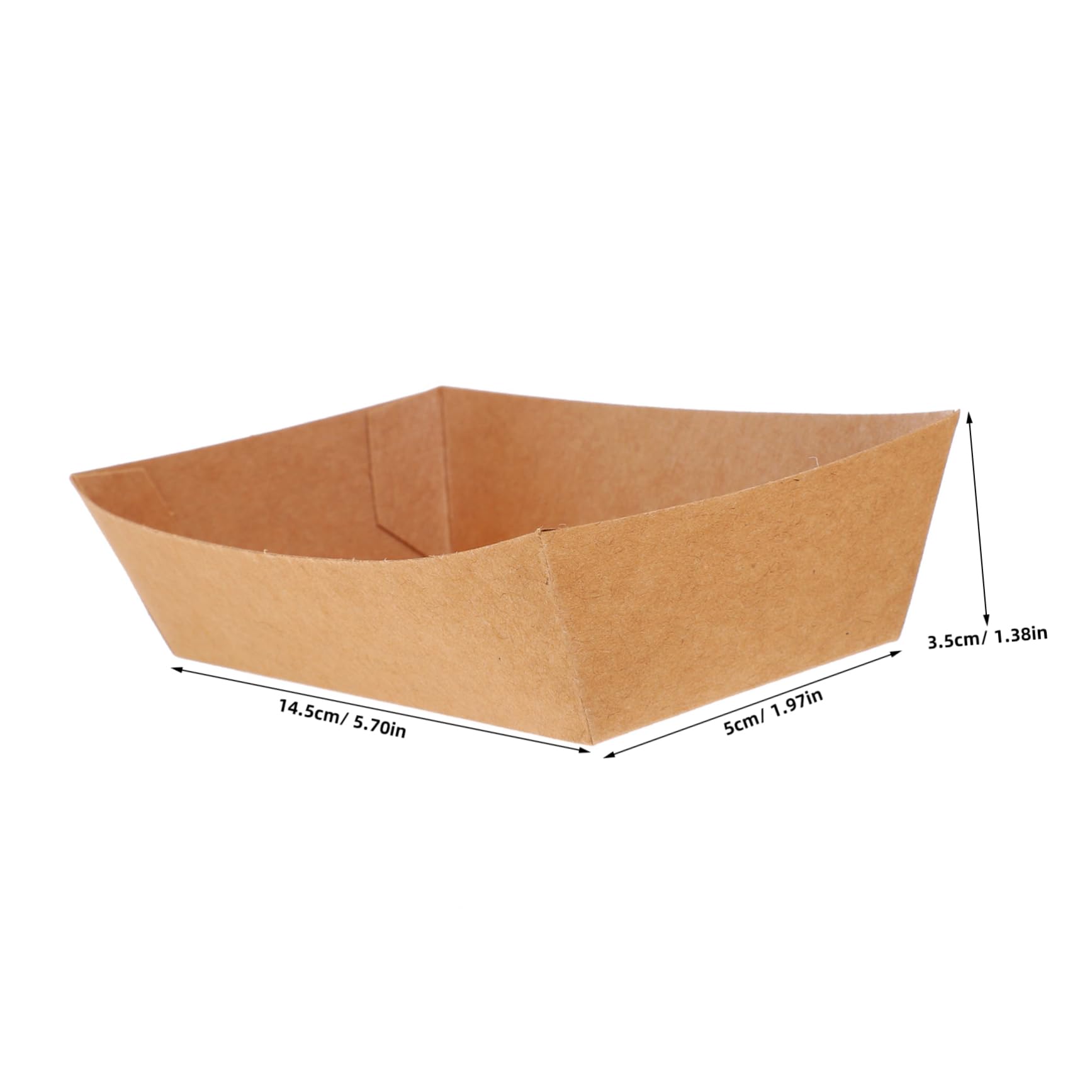 Alipis 100Pcs Disposable Food Boats Snack Serving Trays for Appetizers Picnics Parties Natural Finish for Desserts Treats Convenient Practical Packaging