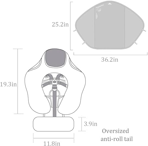 Miniatura 32 de Flotador de piscina para bebé con toldo ajustable 3D UPF50+, añade cola, flotador no inflable para piscina, flotadores de narval de dibujos animados