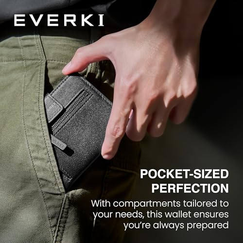 EVERKI Men RFID Blocking Wallet Slim Bifold, Black2