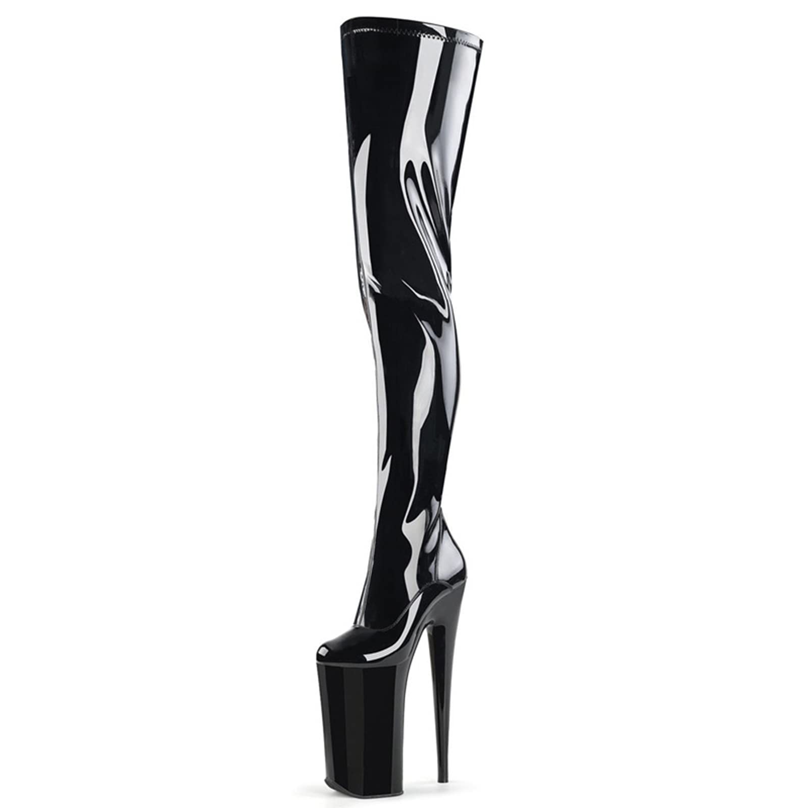 Bottes de mode grande taille 26CM pour performance sur scène et défilés
