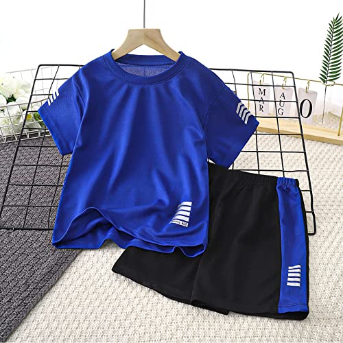 Kids Boys Short Sleeve Sports Outfits Crewneck Pattern Prined Tops Shorts Breathable Athletic Boy Summer Soft Clothes2
