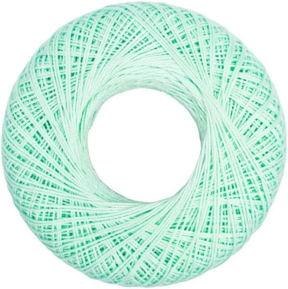 Miniatura 5 de Aunt Lydia Crochet clásico verde menta  3 unidades de 350y1,049.9 ft  algodón  calibre 10  ganchillo