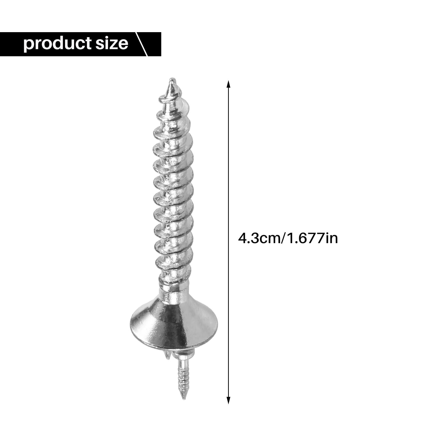 50 Uds. de uñas sin costuras, tornillos de doble cabeza de madera maciza, sin costuras, clavos, línea de pie, tornillos especiales de seguridad para uñas