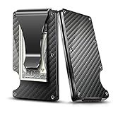 Minimalist Carbon Fiber Wallet, Slim & RFID Blocking Front Pocket Wallet for Men And Women
