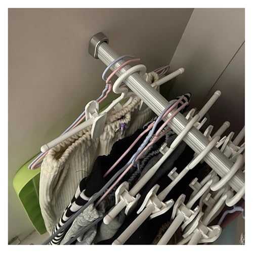 Riel ajustable y resistente para armario y fijaciones para colgar ropa de forma segura, ideal para soluciones de armario personalizadas