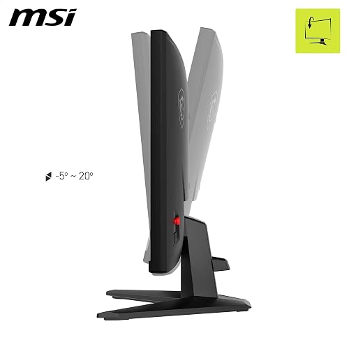 msi MAG 242F Monitor Gaming da 24" - FHD (1920x1080), Rapid IPS, 200Hz, 0.5ms, HDR Ready, AMD FreeSync Premium, Eye Care, HDMI 2.0b, DP 1.2a, Senza Cornice, Inclinabile, Montaggio VESA - Nero - 4