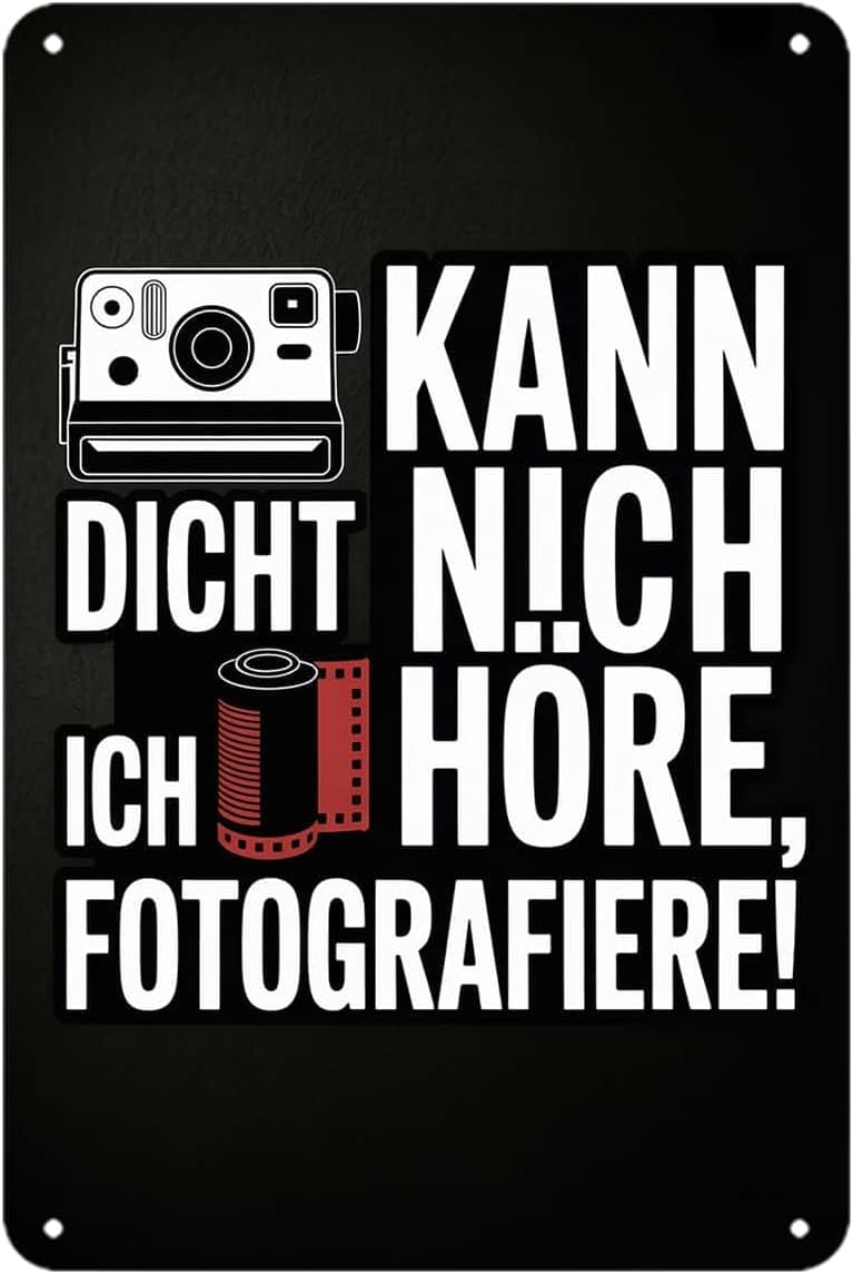Retro Sign Funny Photographer Camera Quote Photography Decor Tin Signs (8X12 IN)