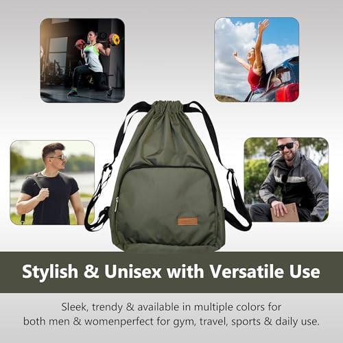 Image of Alienoid 15L Drawstring Bag | Gym Backpack for Men & Women | Draw String Bag for Sports, Football, Cycling, Swimming & More | Lightweight Drawstring Backpack for Travel & Daily Use