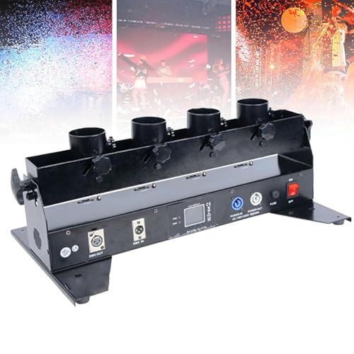 Lanzador de confeti profesional con control remoto y modos DMX 512, motor de alta potencia para eventos especiales vibrantes, fiestas y conciertos