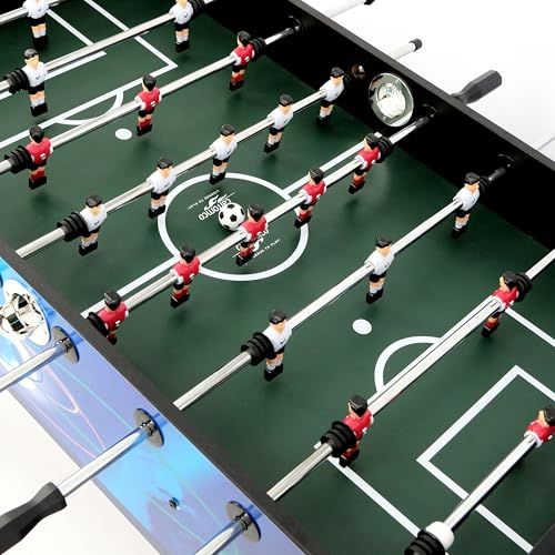 Carromco Kickertisch Champion-XT - Profi Kicker Tischfussball in blauem Design, Tischkicker für für fortgeschrittene Spieler, 4 Kickerbällen, Gewicht 39 kg – Bild 7