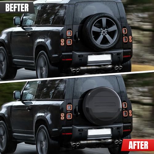 Image of Spare Tire Cover Compatible with Land Rover Defender 2020-2025 Wheel Cover for Defender 90 110 130 Stylish and Protective Accessory