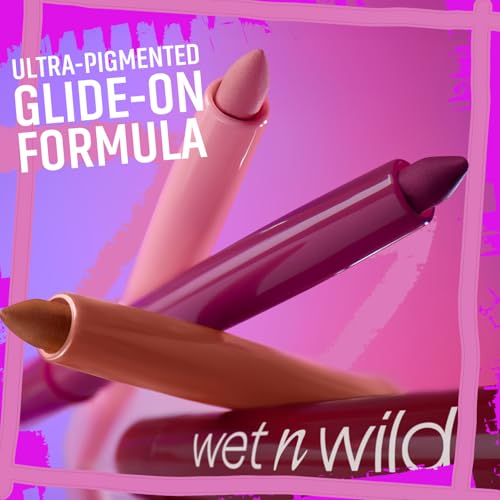 Image of wet n wild Perfect Pout Matte Retractable Gel Lip Liner Pencil, Rich Creamy Long Lasting Color, Well-Defined and Flawless Application, Vegan & Cruelty-Free - Purple Lay Down the Mauves