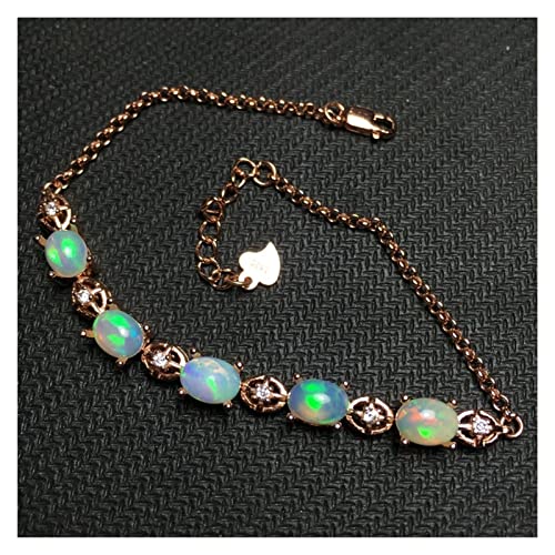 Bracelet en opale et argent 925 idée cadeau de bijoux en pierres précieuses pour filles