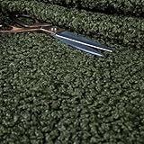 Tessuto per tappezzeria in morbido pile bouclé al metro per tende e cuscini, verde scuro (campione 10 cm x 8 cm)