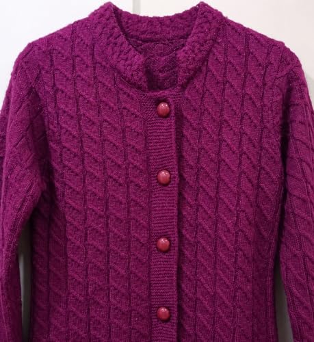 Image of HAUTEMODA Women's Wool Banded Collar Cardigan