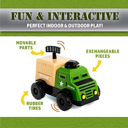 Popular Playthings Magnetic Build-A-Truck Special Forces Magnetic Toy Play Set, 5 Pieces #TOP3