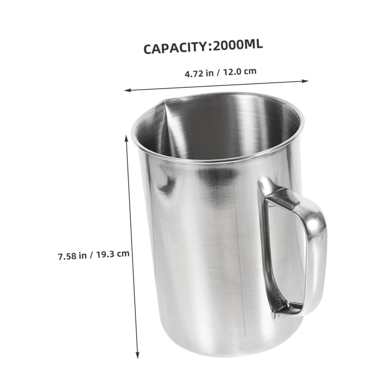 STOBAZA Tasse Doseur de Laboratoire Acier Inoxydable Gobelet Doseur à Large Ouverture Outil de Mesure Précis