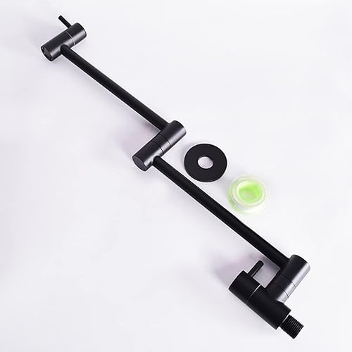 Miniatura 5 de Grifo de llenado de ollas negro grifo de llenado de olla montaje en pared solo agujero 304 acero inoxidable plegable doble 2 articulación brazo