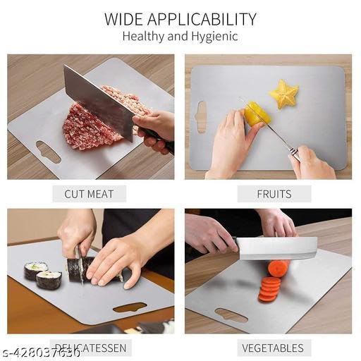 Image of Stainless Steel Utility Board Multipurpose Chopping and Cutting Board