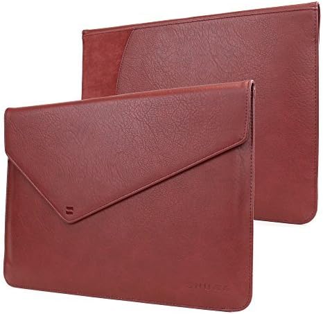 SnuggMacbook Pro Touch 13" (2016, 2017) Sleeve, Dusty Cedar Red Leather Sleeve Case Protective Cover for Macbook Pro Touch 13" (2016, 2017) 13" Touchbar