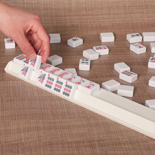 4 Racks con Pusher para Mahjong, Blanco miniatura 5