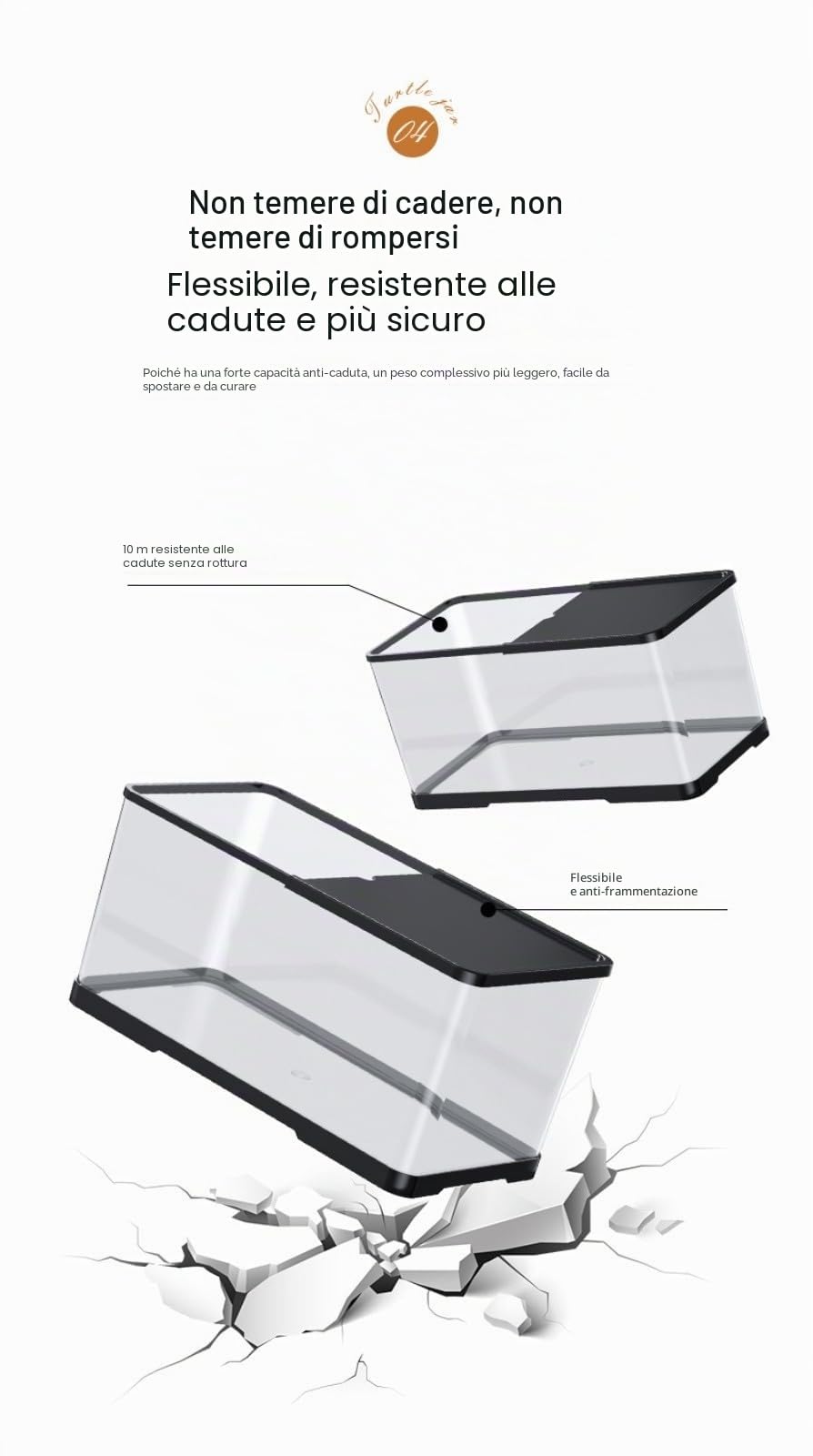 Gabbia Panoramica per Criceto 360° in Plastica - Casa Confortevole con Design di Aerazione, Telaio Incorporato, Villa Capanna