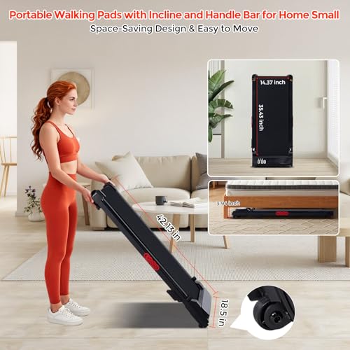 Image of Portable Walking Pad Treadmill for Exercising, Model HG002