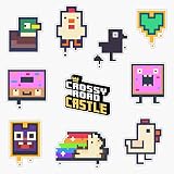 Leyland Designs Crossy Road Castle - Graffiti Characters Sticker Outdoor Rated Vinyl Sticker Decal for Windows, Bumpers, Laptops or Crafts 5'