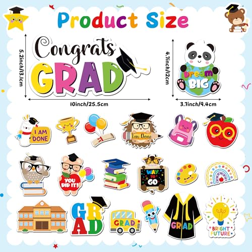 Imanes decorativos graduación kindergarten 20 piezas miniatura 2