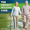 HONEYBULL Walking Cane for Men & Women Foldable, Adjustable, Heavy Duty, Free Standing, All Terrain, Collapsible Walking Sticks for Seniors & Adults (Black)