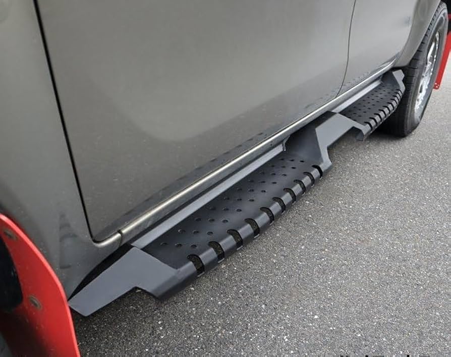 h*！様 HILUX GUN125 サイドステップ サイドバー GR ブラックエ Amazon | HELIOSハイラックス サイドステップ バー GUN125 ブラック