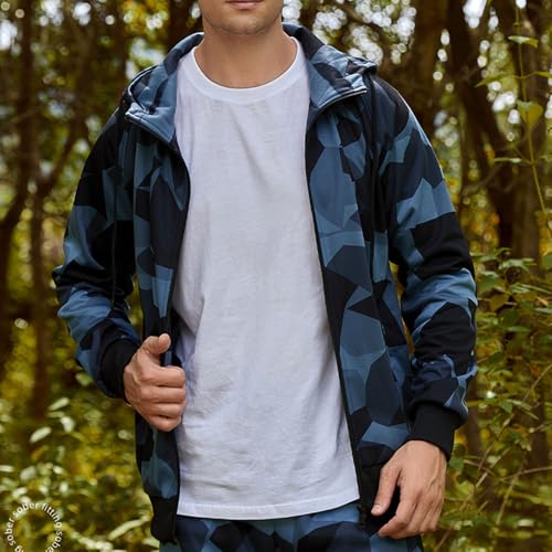 Chaqueta con capucha camuflada para hombre miniatura 2