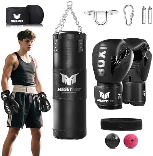 Mesetast Punching Bag for Kids Teenagers, 2.7ft Kids Punching Bag...