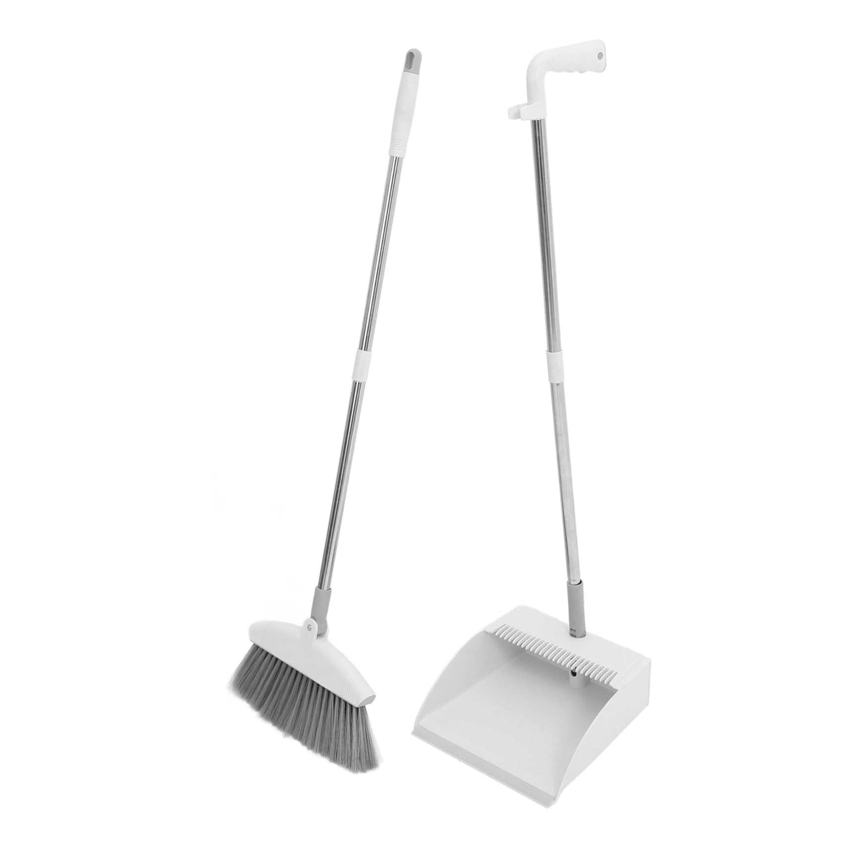 FOMIYES Ergonomic Handle Heavy Duty Broom Set Dustpan Kit Indoor Floor Cleaning Broom Dustpan Set for Home Office