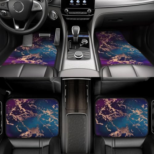 Alfombrillas de coche para viajes cómodos con diseño mármol 6