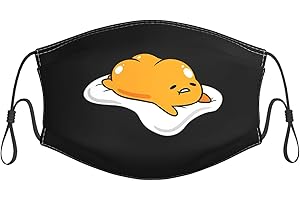 Gudetama Cotton Mask Adjustable with Nose Clip Scarf Unisex (2 Filters, 2 Sizes)