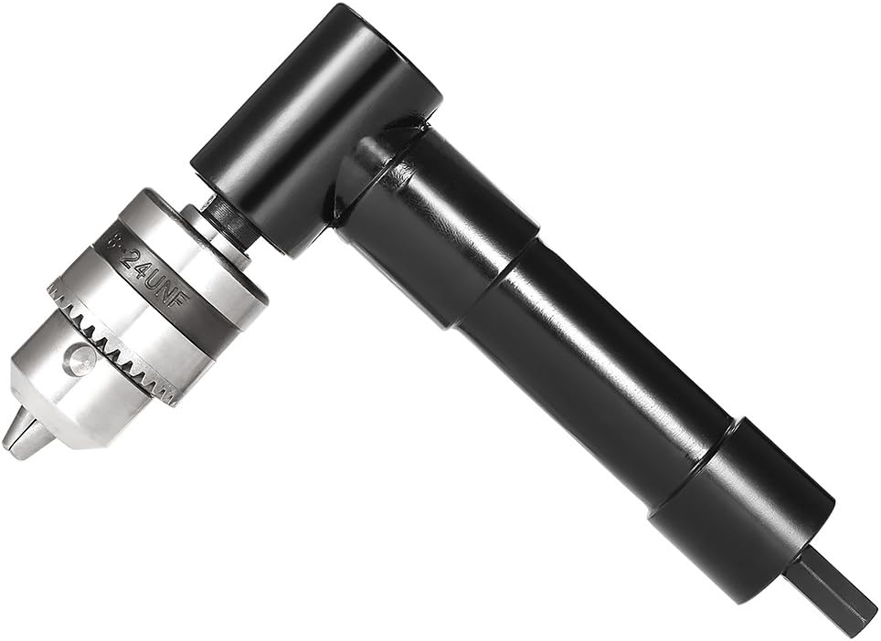 Quality Right Angle Drill Cordless Right Angle Drill Attachment Adapter + 3/8" Keyed Chuck 8mm Hex Shank Power Tool Accessories