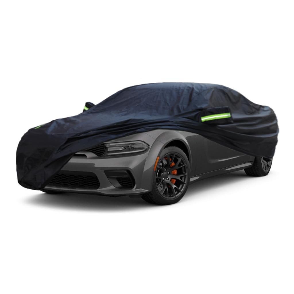 Waterproof Car Covers Replace For 2013-2025 Maserati Ghibli, 6 Layers All Weather Custom-fit Car Cover With Zipper Door & Windproof Bands For Snow Rain Dust Hail Protection (Ghibli), Full Car Covers
