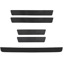 5 Pcs Car Door Sill Protector for Subaru Forester 2005-2019 2020 2021 2022 2023-pr, Wear-Resistant Leather Car Sill Protectors Strips Car Front Rear Door Entry Sill Guard Scuff Plate