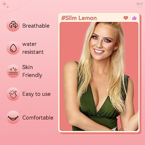 Silm Lemon Boob Tape - Boobtape for Large Breasts, Boob Lift Tape, Double Sided Tape with 2 pcs Nipple Covers for women A-G Cup (Beige, 2 in)4