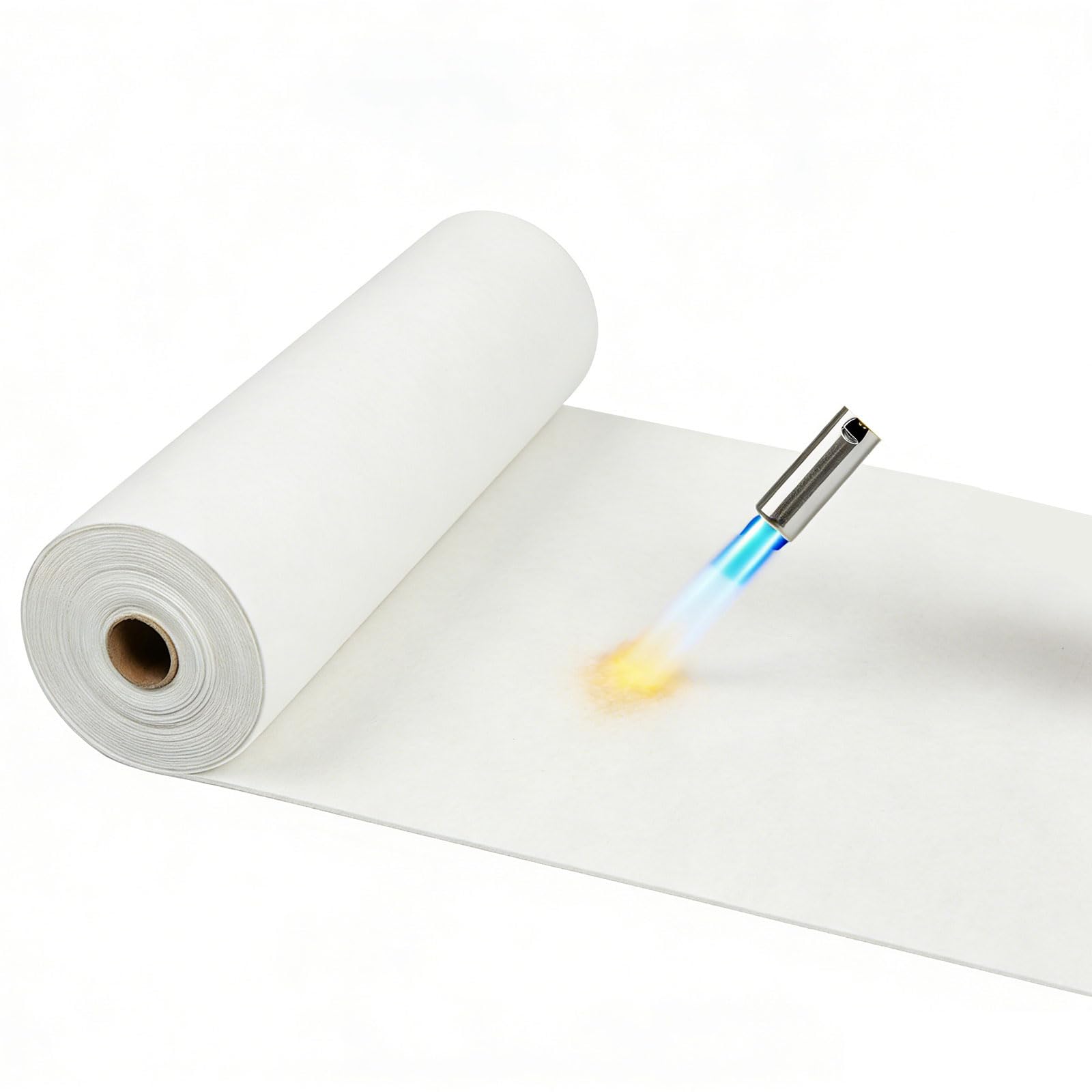 Papel De Fibra Cerámica 2300 ℉ Papel Para Juntas De Alta Temperatura | Espesor 1 Mm - 10 Mm | Resistente Al Fuego Sin Amianto | Flexible Y Cortable Para Hornos Industriales Y Es(Size:3mm×610mm×1000mm)