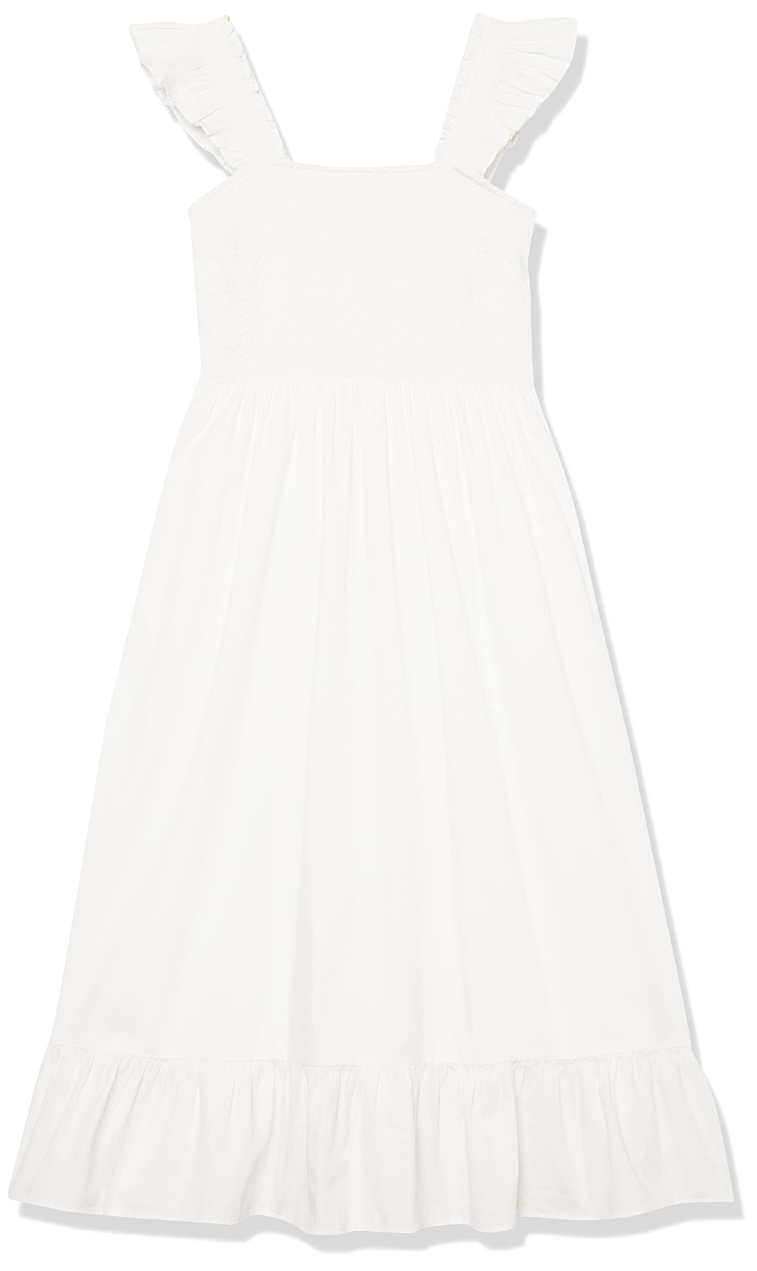 The Drop Kimi Ruffled Shoulder Smocked Midi Dress Robes Femme